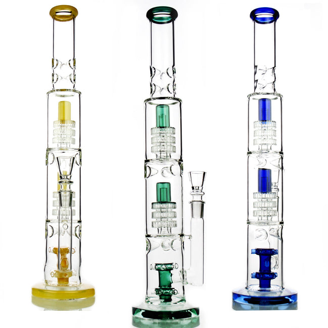 22" Multi-Chamber Percs and Metrix Bong with 18mm Male Bowl - LA Wholesale Kings