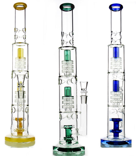 22" Multi-Chamber Percs and Metrix Bong with 18mm Male Bowl - LA Wholesale Kings