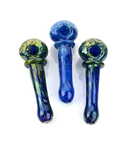 6.5" American Made 24k Gold Hand Pipe Double Tube Rim Spoon - LA Wholesale Kings