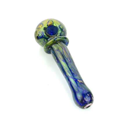 6.5" American Made 24k Gold Hand Pipe Double Tube Rim Spoon - LA Wholesale Kings