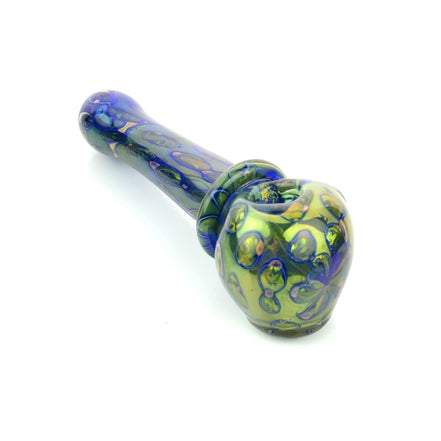 6.5" American Made 24k Gold Hand Pipe Double Tube Rim Spoon - LA Wholesale Kings