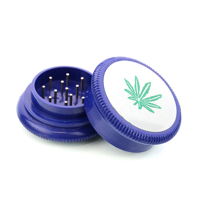 50mm Blue Plastic Grinder 2 Parts - LA Wholesale Kings