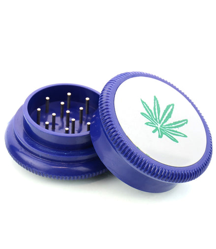 50mm Blue Plastic Grinder 2 Parts - LA Wholesale Kings