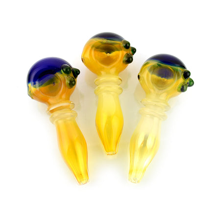 4.5" Silver Fume Hand Pipe Color Tube Head - LA Wholesale Kings