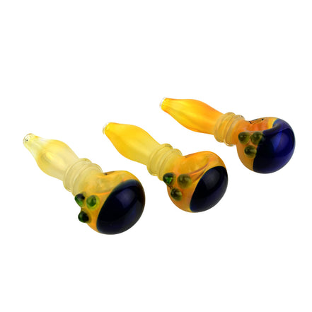 4.5" Silver Fume Hand Pipe Color Tube Head - LA Wholesale Kings