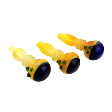 4.5" Silver Fume Hand Pipe Color Tube Head - LA Wholesale Kings