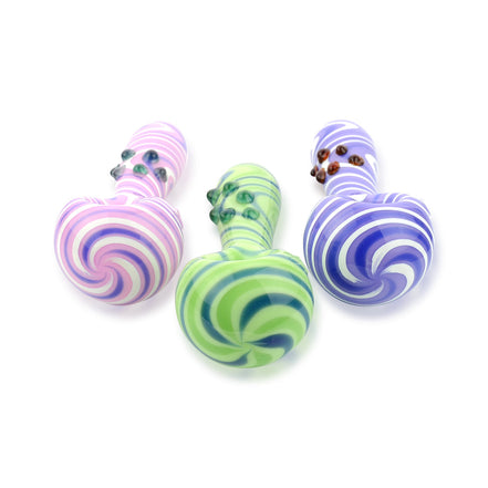 4.5" American Slime Color Hand Pipe Zig Zag Art - LA Wholesale Kings