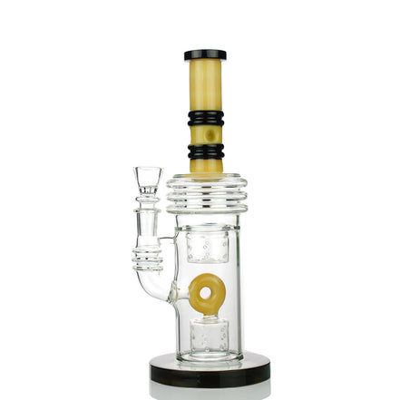 12" Donut Perc Water Pipe with 18mm Male Bowl - LA Wholesale Kings