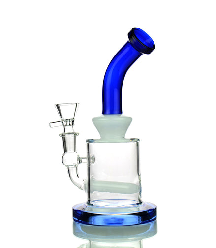 8" Water Pipe with L-Line Perc and 14mm Male Bowl - LA Wholesale Kings