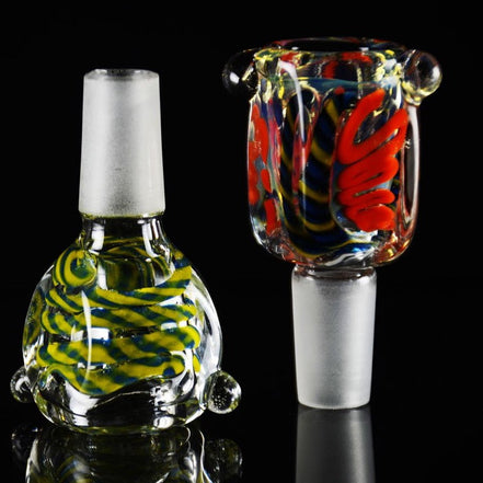 Four Square colored design Male Bowl 14mm - LA Wholesale Kings