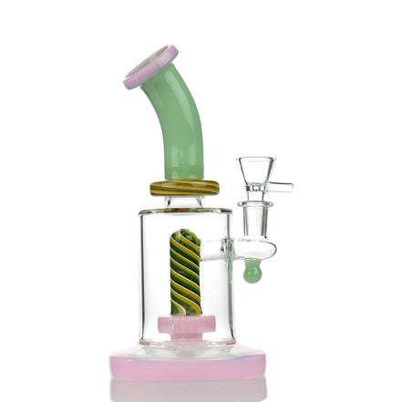 8" Slime Reversal Shower Head Water Pipe with 14mm Male Bowl