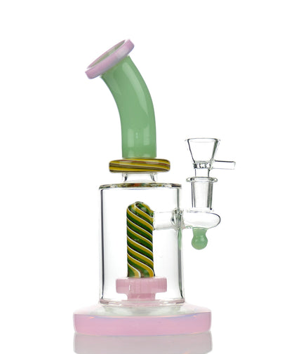 8" Slime Reversal Shower Head Water Pipe with 14mm Male Bowl