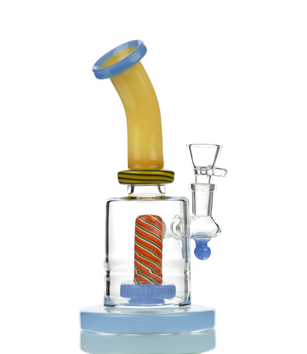 8" Slime Reversal Shower Head Water Pipe with 14mm Male Bowl