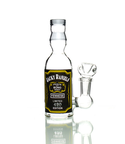 5" Micro Jacky liquor bottle Rig with L-Line Perc and 14mm Male Bowl
