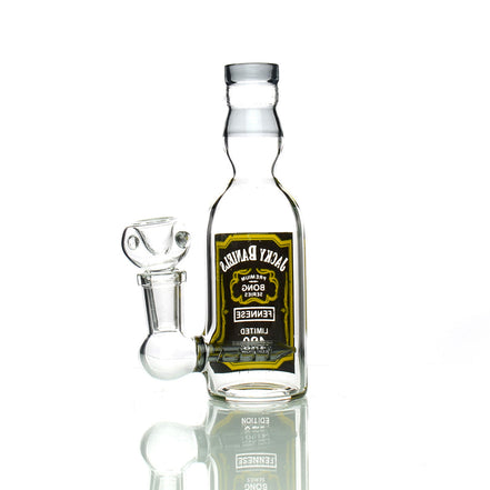 5" Micro Jacky liquor bottle Rig with L-Line Perc and 14mm Male Bowl