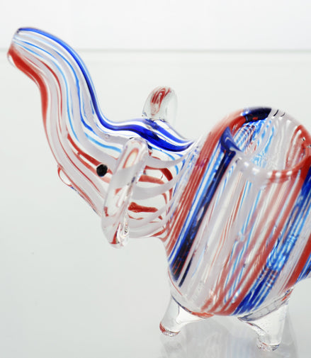 4" Elephant hand pipe in outside color lining design - LA Wholesale Kings