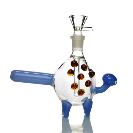 6" Turtle Water Pipe with 14mm Male Bowl