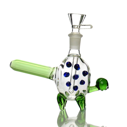 6" Turtle Water Pipe with 14mm Male Bowl