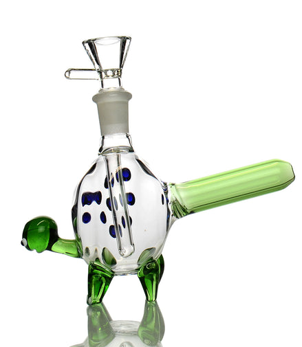 6" Turtle Water Pipe with 14mm Male Bowl
