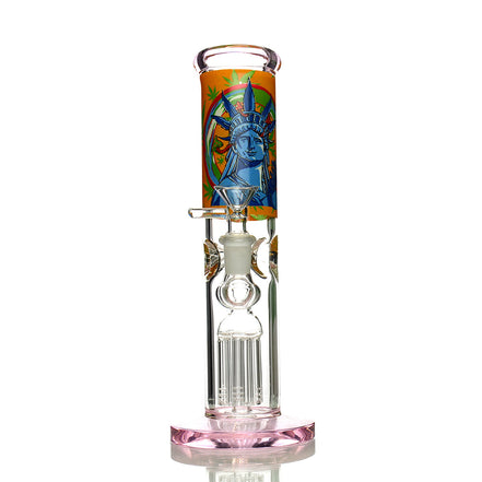 10" Freedom Liberty Straight Shooter with Tree Chamber and 14mm Male Bowl