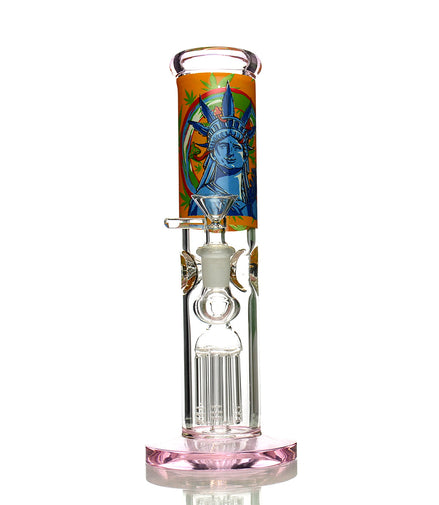 10" Freedom Liberty Straight Shooter with Tree Chamber and 14mm Male Bowl