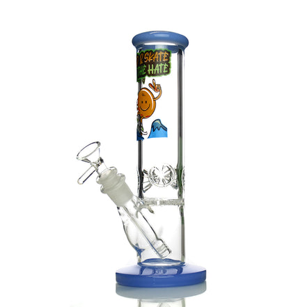 10" Weed and Skate Straight Shooter with Honeycomb Perc and 14mm Male Bowl