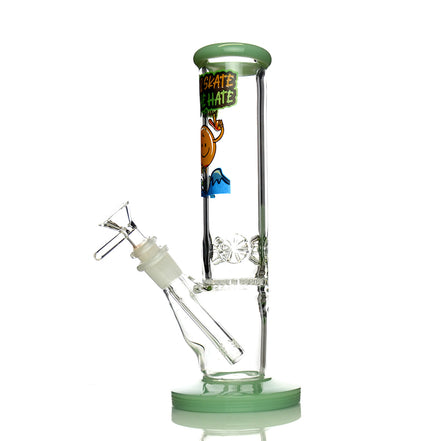 10" Weed and Skate Straight Shooter with Honeycomb Perc and 14mm Male Bowl