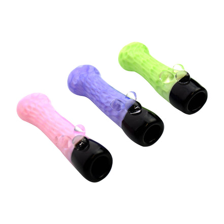 3.5" Chillum Slime Tube Glass with Honeycomb Art