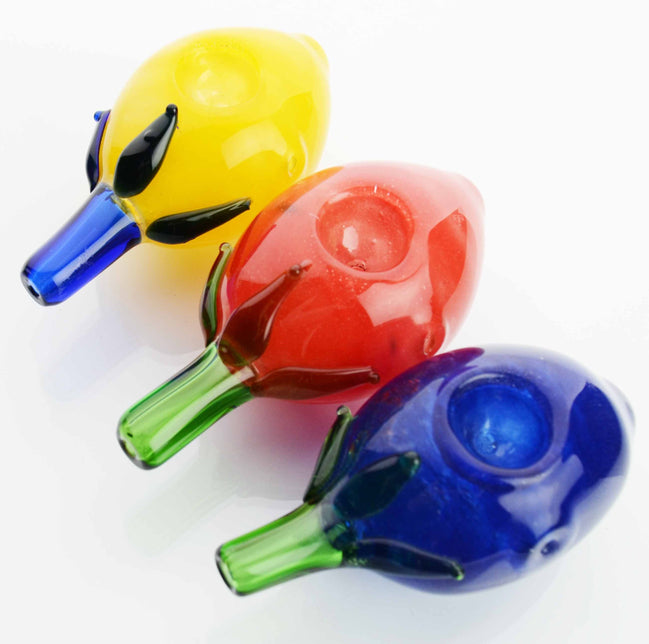 4" Hand Pipe Egg Plant Design - LA Wholesale Kings