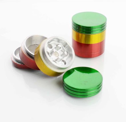 32MM  Metal Rasta Colored Grinder - LA Wholesale Kings
