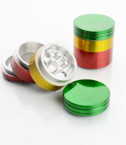 32MM  Metal Rasta Colored Grinder - LA Wholesale Kings
