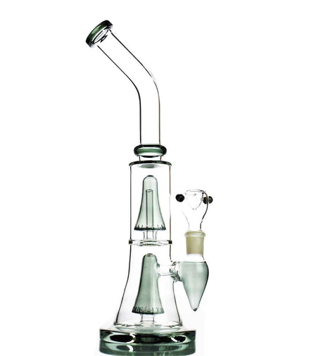 14" Bong Conical Double Pyramid Perk - LA Wholesale Kings