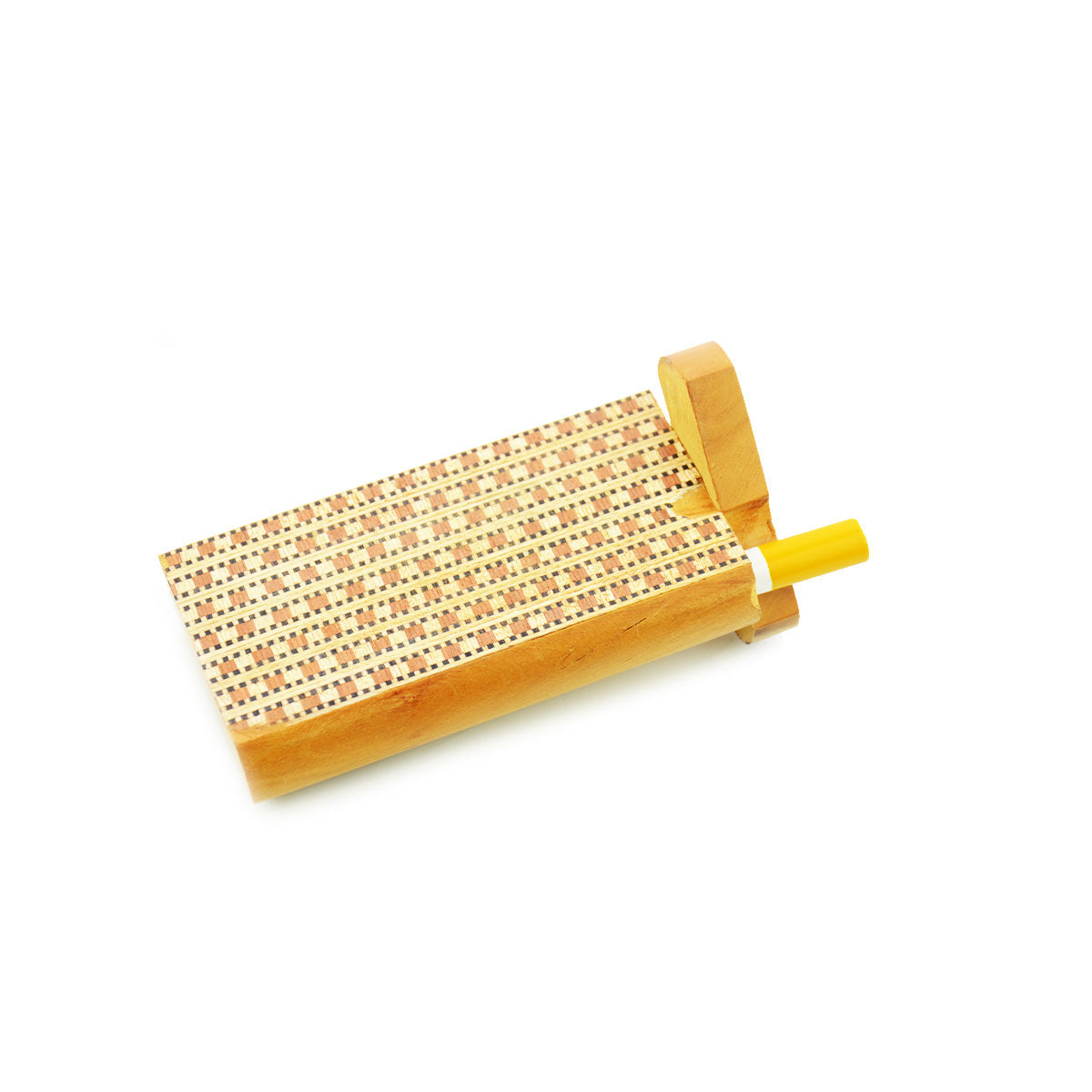 Handmade Wooden Dugout Plaid Art with 3