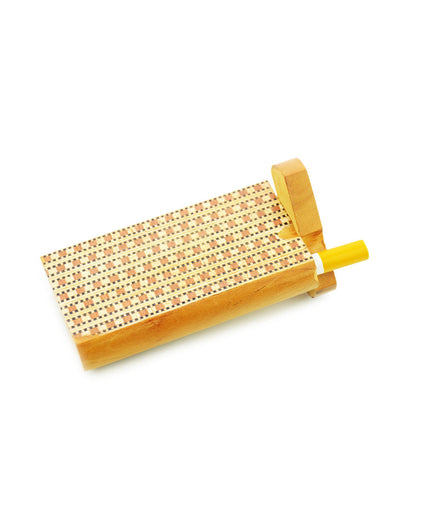 Handmade Wooden Dugout Plaid Art with 3" Metal Cigarette - LA Wholesale Kings