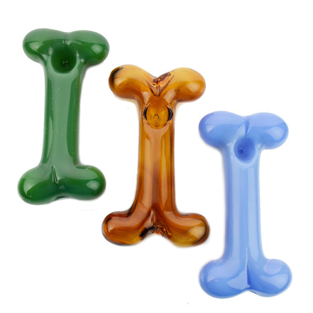 4.5" Dog Bone Hand Pipe Color Tube Glass - LA Wholesale Kings