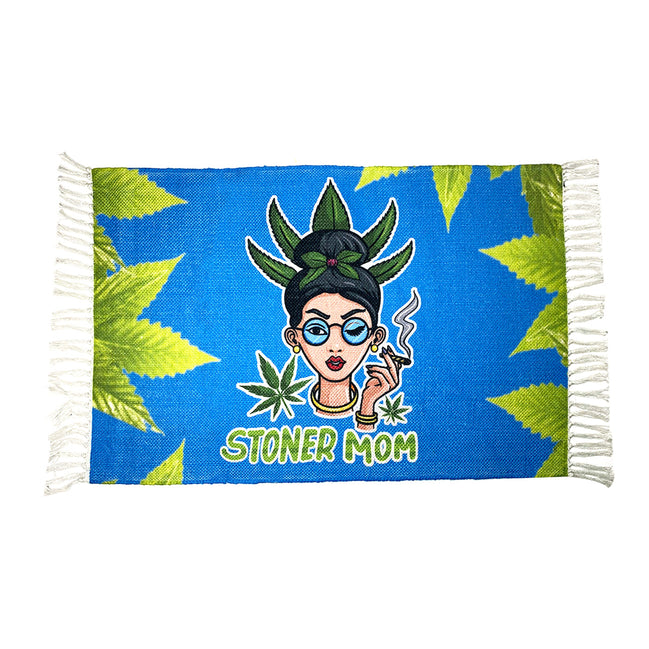 Handloom Printed Stoner Mom Design Doormat Size 2ft x 3ft