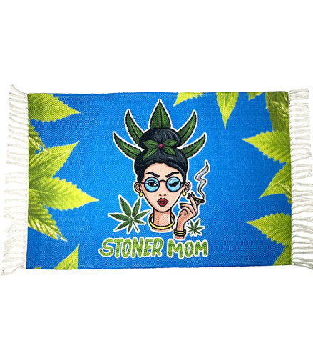 Handloom Printed Stoner Mom Design Doormat Size 2ft x 3ft