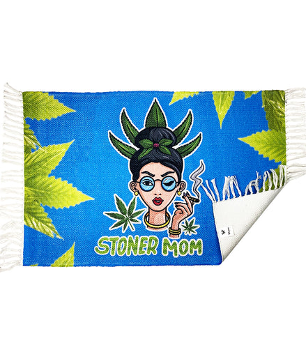 Handloom Printed Stoner Mom Design Doormat Size 2ft x 3ft