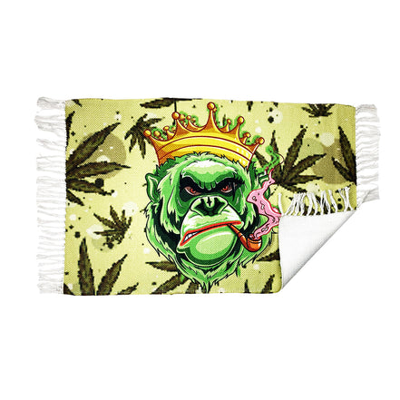 Handloom Printed King Gorilla Art Design Doormat Size 2ft x 3ft