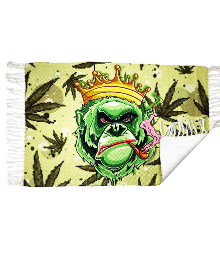 Handloom Printed King Gorilla Art Design Doormat Size 2ft x 3ft