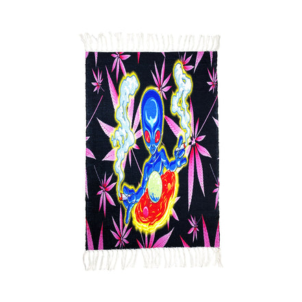 Handloom Printed Alien Art Design Doormat Size 2ft x 3ft