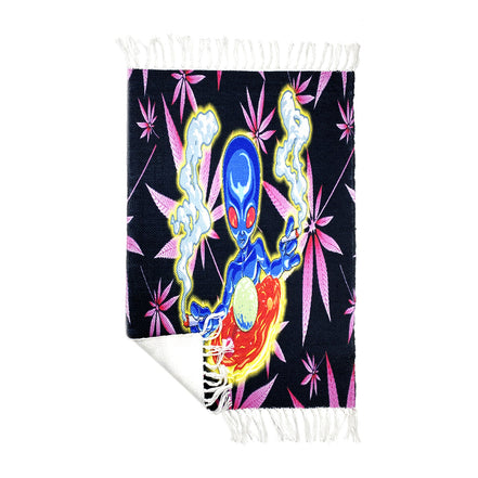 Handloom Printed Alien Art Design Doormat Size 2ft x 3ft