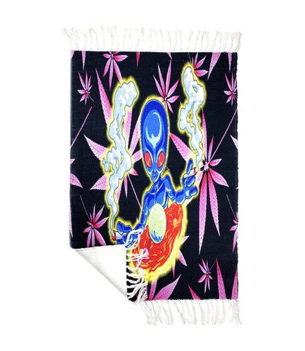 Handloom Printed Alien Art Design Doormat Size 2ft x 3ft