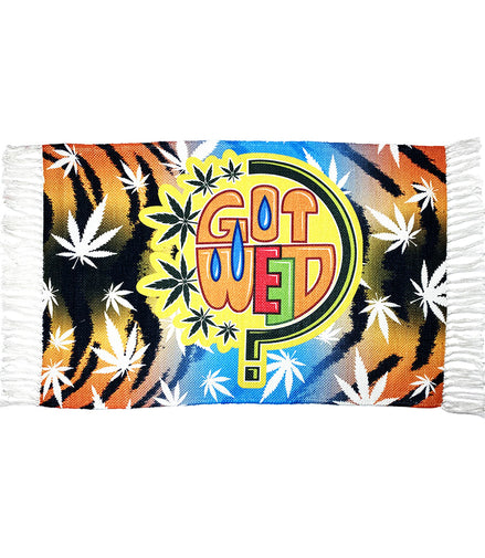 Handloom Printed Got Weed Design Doormat 2ft x 3ft