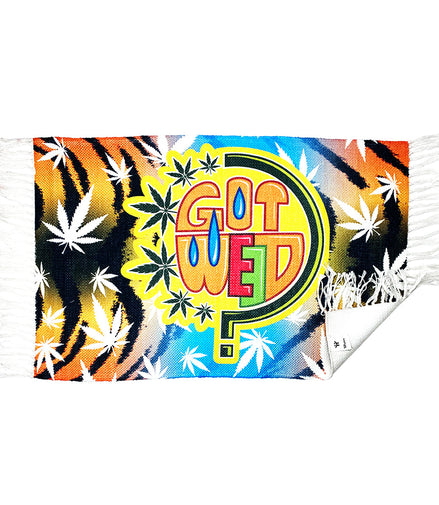 Handloom Printed Got Weed Design Doormat 2ft x 3ft