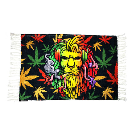 Handloom Printed Lion Smoking Art Design Doormat Size 2ft x 3ft