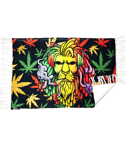 Handloom Printed Lion Smoking Art Design Doormat Size 2ft x 3ft