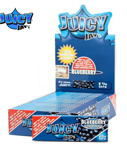 Juicy Jay's 1 1/4" Size Rolling Paper BLUEBERRY - LA Wholesale Kings
