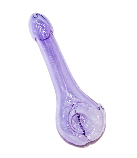6" Purple Tube Penis Hand Pipe Spoon