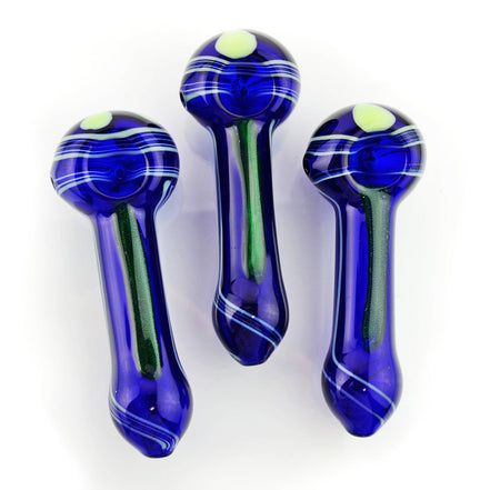 5" Blue Dicro Spoon Hand Pipe Approx 110g - LA Wholesale Kings